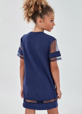 Темно-синее спортивное платье платье-футболка Piazza Italia с надписью