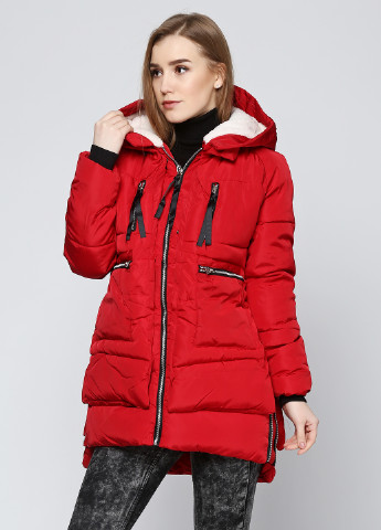 Темно-вишневая зимняя куртка Dongxi
