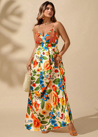 Летний женский сарафан SHEIN в цветочек