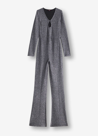 Комбінезон Jennyfer комбінезон-брюки однотонний темно-сірий коктейльний поліамід