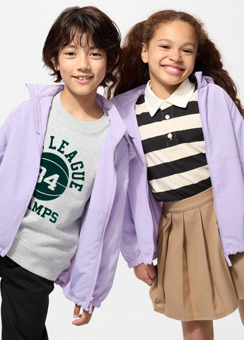 Сиреневая демисезонная ветровка Uniqlo