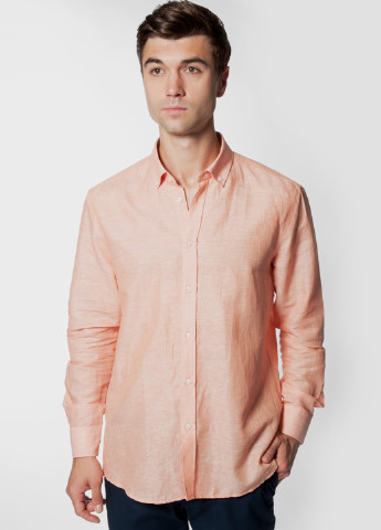 Оранжевая рубашка однотонная Arber