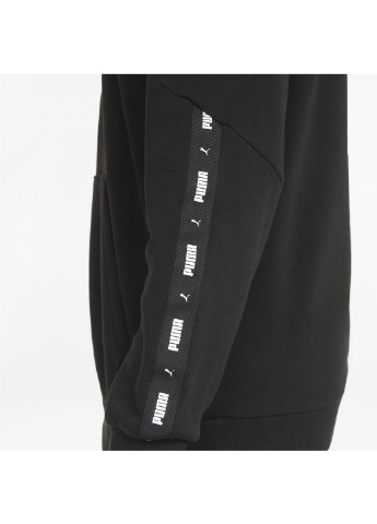 Чорна демісезонна толстовка essentials+ tape men's hoodie Puma