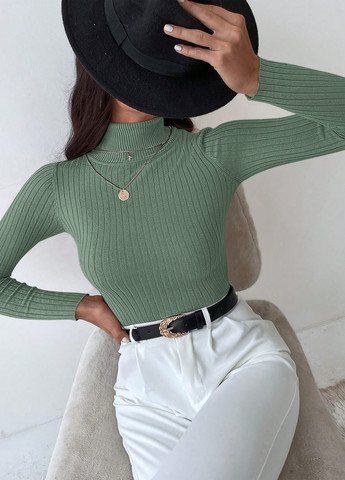 М'ятний демісезонний светр SHEIN