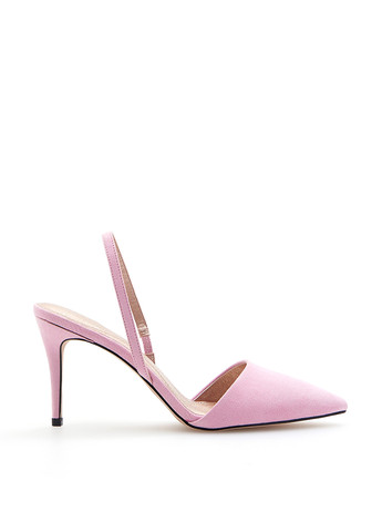 Светло-розовые босоножки Mohito на высоком каблуке Без застежки польские