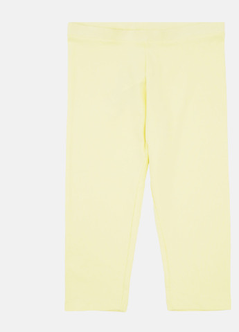 Капри Zara однотонные жёлтые кэжуалы хлопок