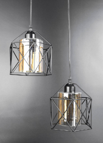 Люстра потолочная подвесная в стиле LOFT (лофт) 11770/2-br Черный 30х36х36 см. Handmade (234539532)