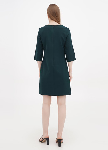 Темно-зеленое кэжуал платье а-силуэт Rebecca Tatti однотонное
