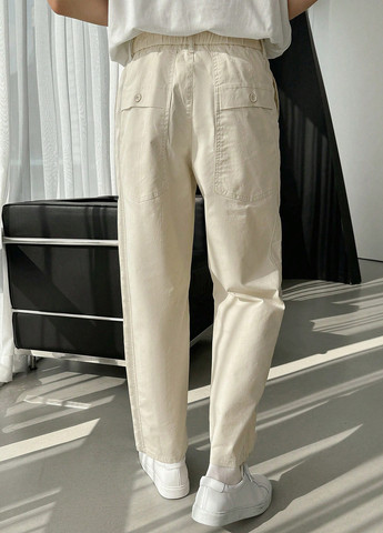 Светло-бежевые демисезонные прямые джинсы SHEIN