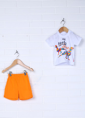 Оранжевый летний комплект (футболка, шорты) Pattic