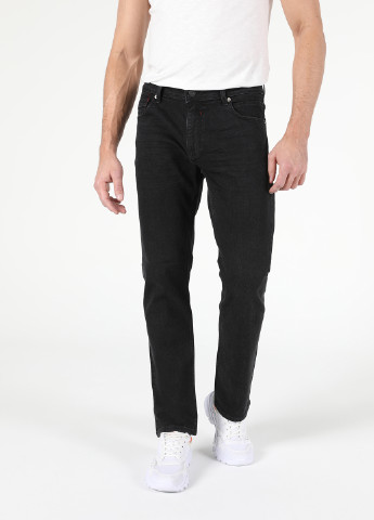 Черные демисезонные прямые джинсы 045 DAVID Colin's