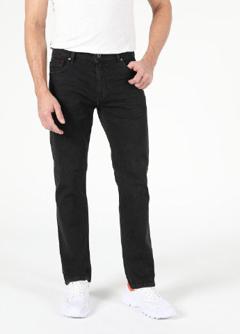 Черные демисезонные прямые джинсы 045 DAVID Colin's