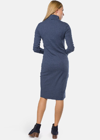 Сіро-синя кежуал платье MR 520 однотонна