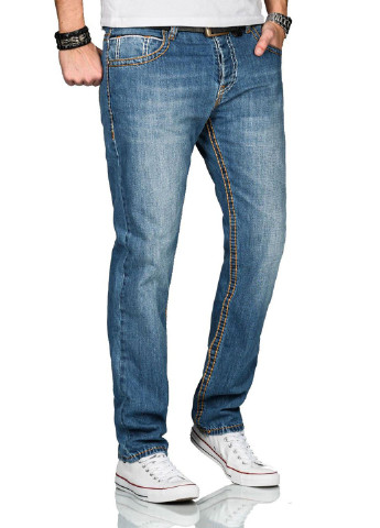 Синие демисезонные джинсы Alessandro Salvarini