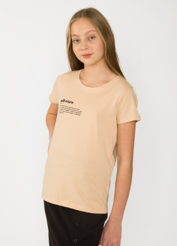 Бежевая летняя футболка для подростка Reporter Young
