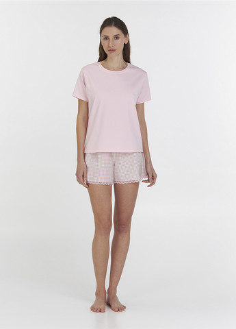 Світло-рожева всесезон піжама (футболка, шорти) футболка + шорти Ellen