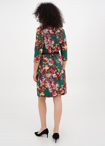 Зеленое кэжуал платье а-силуэт Imperial с цветочным принтом