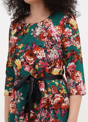 Зеленое кэжуал платье а-силуэт Imperial с цветочным принтом