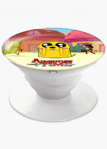 Попсокет (Popsockets) держатель для смартфона Джейк пес (Jake the dog) (8754-1577) Черный MobiPrint (216748388)