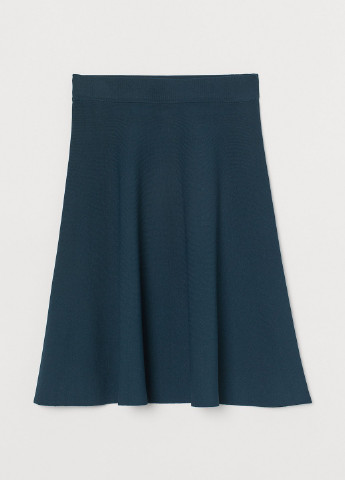 Темно-синяя однотонная юбка H&M