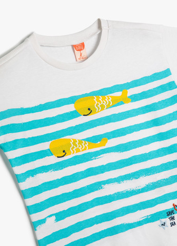 Біла літня футболка KOTON