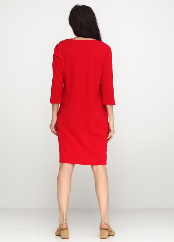 Красное кэжуал платье Signature однотонное
