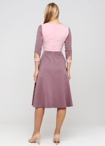 Розовое кэжуал платье клеш Olga Shyrai for PUBLIC&PRIVATE однотонное