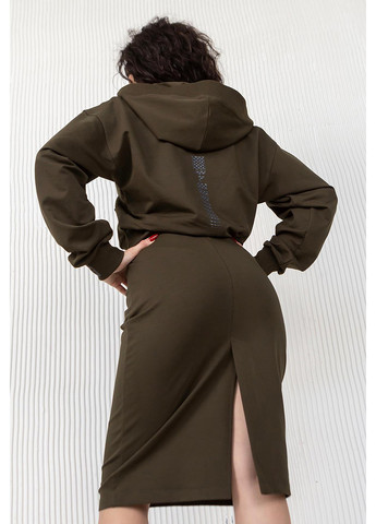 Оливковая (хаки) кэжуал однотонная юбка TOTALFIT карандаш