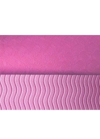 Коврик для йоги TPE+TC ECO-Friendly 6 мм розовый - светло-розовый (мат-каремат спортивный, йогамат для фитнеса) EasyFit (237596299)