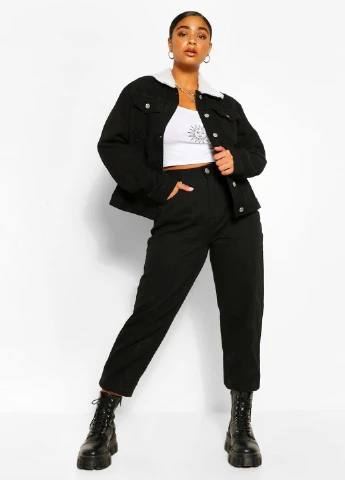 Черная демисезонная куртка Boohoo