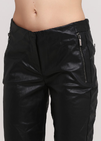Черные кэжуал демисезонные зауженные брюки Comma