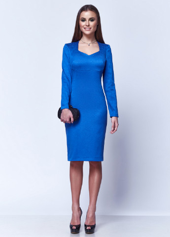 Синее кэжуал платье Gioia однотонное