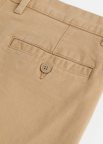 Темно-бежевые кэжуал демисезонные прямые брюки H&M