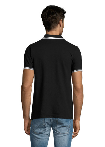 Черная футболка-поло для мужчин Sol's однотонная