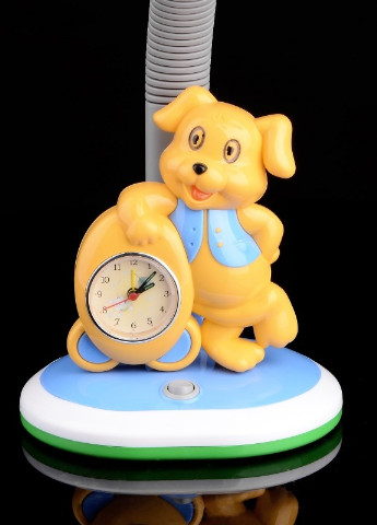 Настільна лампа на гнучкій ніжці з годинником для дитячої TP-012 BL Brille (253881845)