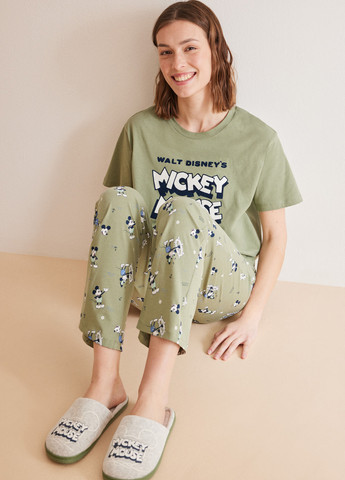 Оливкова всесезон піжама (футболка, штани) футболка + штани Women'secret
