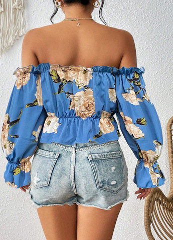 Голубая блуза SHEIN