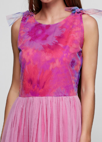 Фиолетовое кэжуал платье Zephyros с абстрактным узором