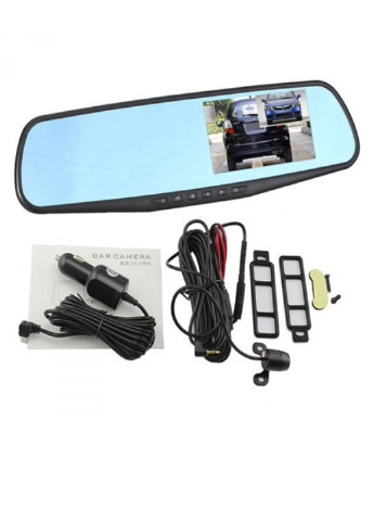 Автомобильное зеркало видеорегистратор для машины на 2 камеры VEHICLE BLACKBOX DVR 1080p камерой заднего вида XO (253274525)