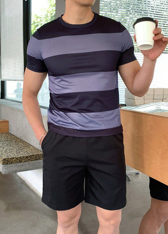 Комбинированный летний костюм (футболка, шорты) с шортами SHEIN