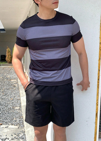 Комбинированный летний костюм (футболка, шорты) с шортами SHEIN