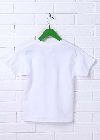 Белая летняя футболка с коротким рукавом Hanes