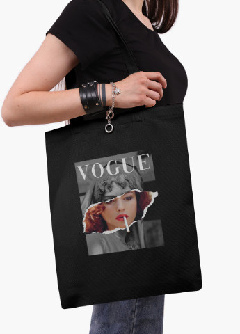 Еко сумка шоппер чорна Ренесанс Моніка Беллуччі (Renaissance Monica Bellucci) (9227-1588-BK) MobiPrint (236390008)
