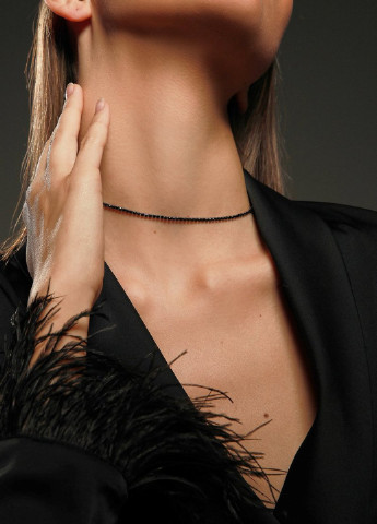 Черный чокер со стразами Gepur сталь (256384175)