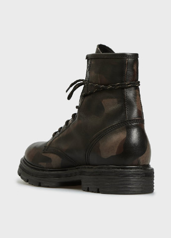 Темно-коричневые осенние ботинки берцы Replay