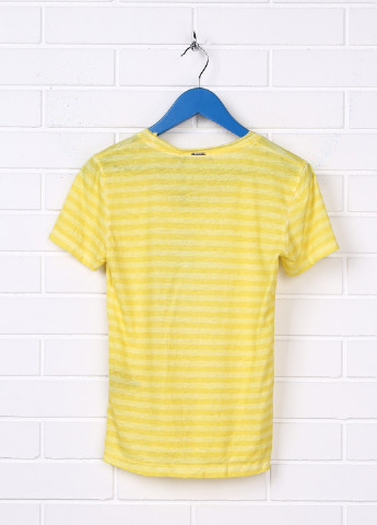 Желтая летняя футболка с коротким рукавом Antony Morato