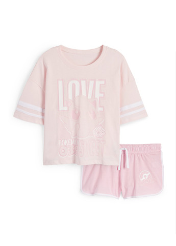 Рожевий літній комплект (футболка, шорти) C&A