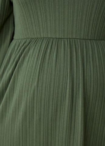 Оливковое кэжуал платье для беременных а-силуэт SHEIN однотонное