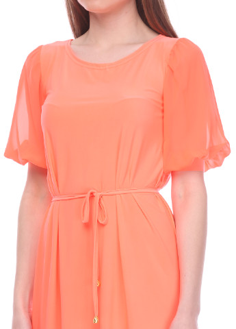Оранжевое коктейльное платье Majaly однотонное