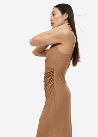 Темно-бежева кежуал сукня H&M однотонна